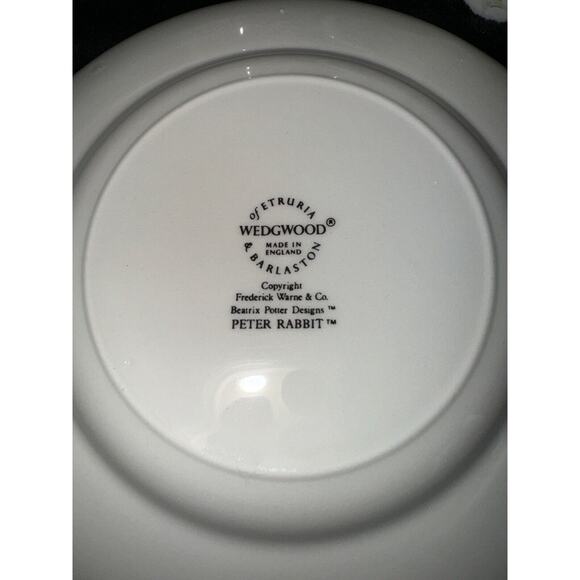 Wedgwood England Beatrix Potter Peter Rabbit Plates Cups Set Lot of 5 Easter - Picture 6 of 16